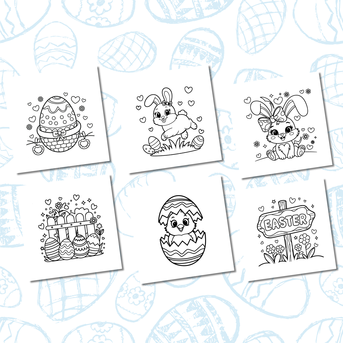 Cutie Easter Coloring e-Book