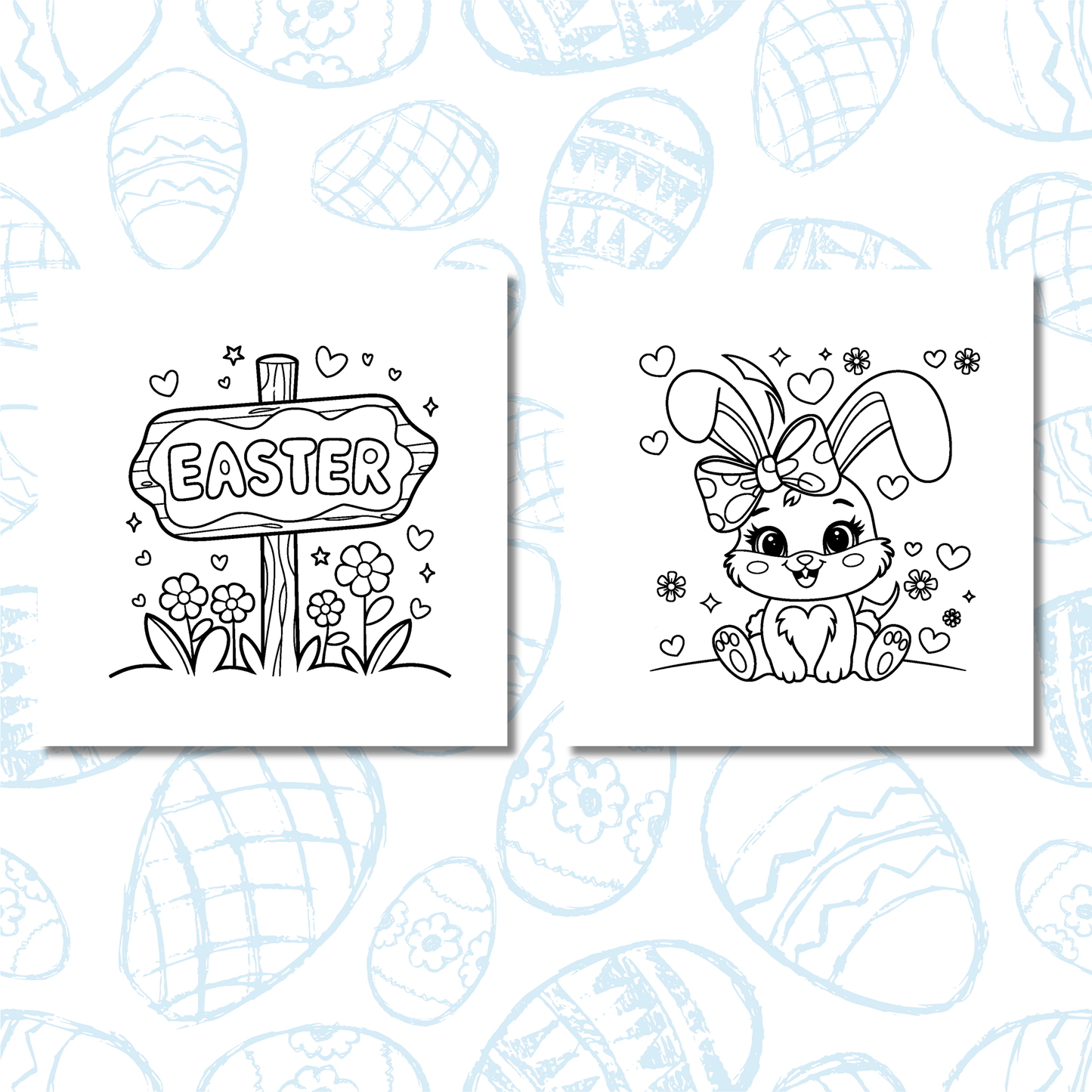 Cutie Easter Coloring e-Book