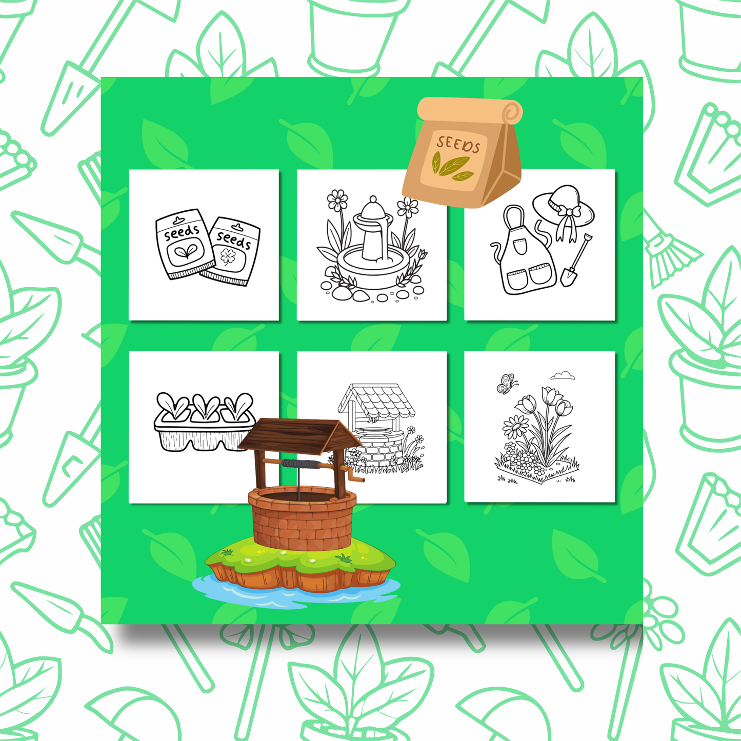 Cutie Garden Coloring e-Book