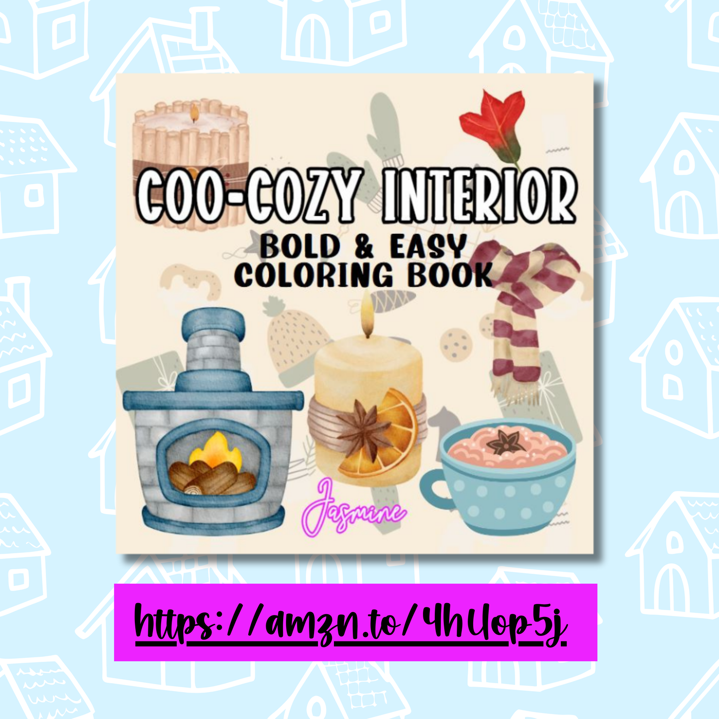 Coo-cozy Interior Bold and Easy Coloring Book