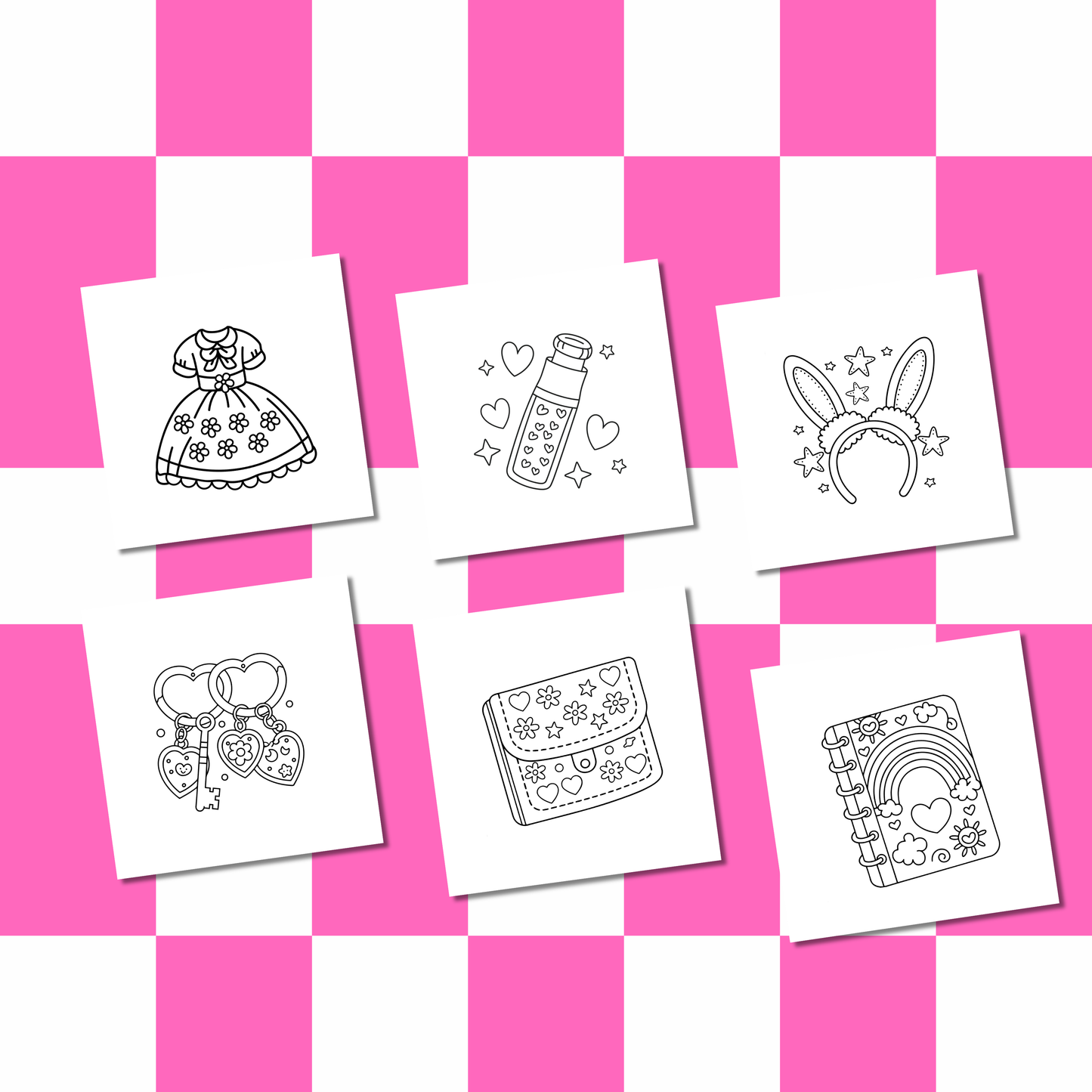 Fashion Girls Coloring e-Book