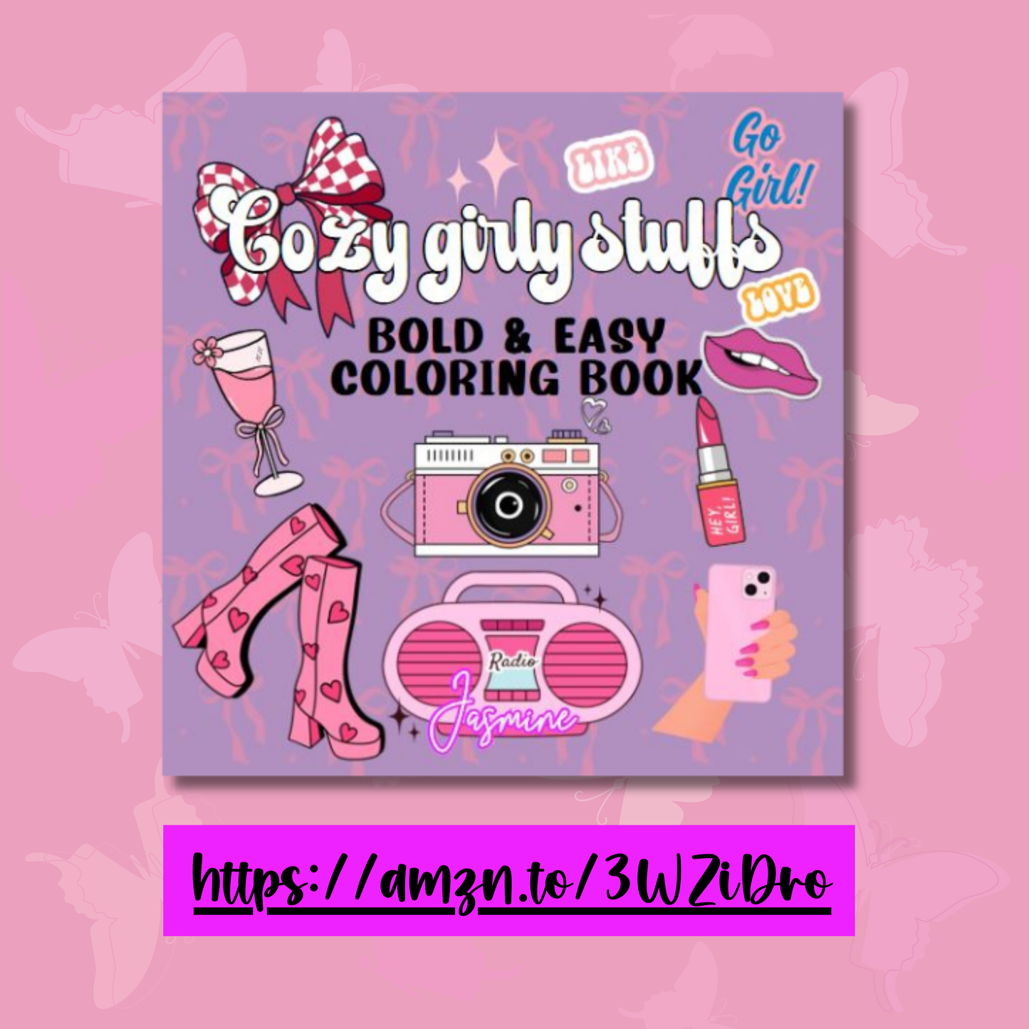 Cozy Girly Stuffs Bold and Easy Coloring Book