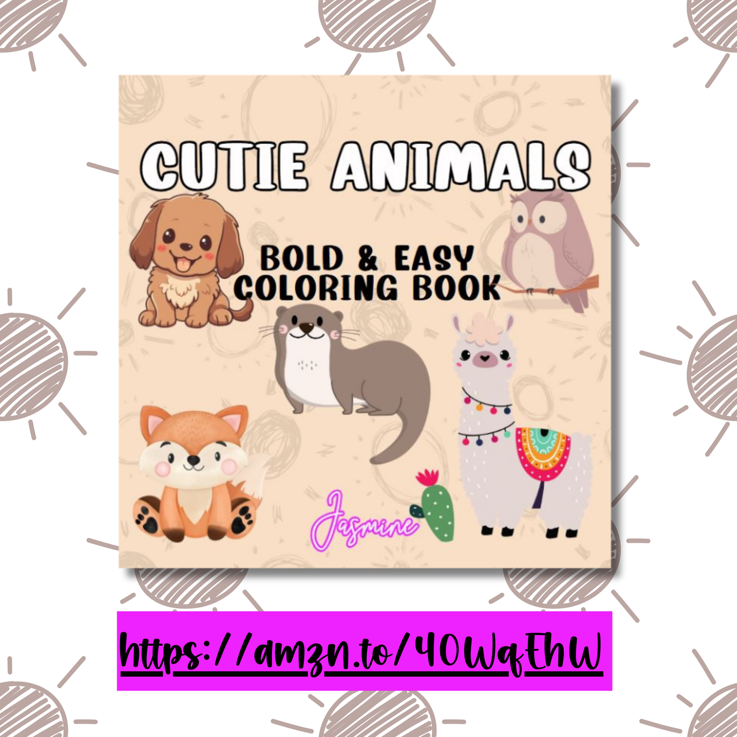 Cutie Animals Bold and Easy Coloring Book