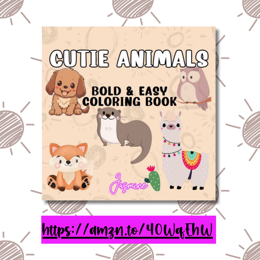 Cutie Animals Bold and Easy Coloring Book