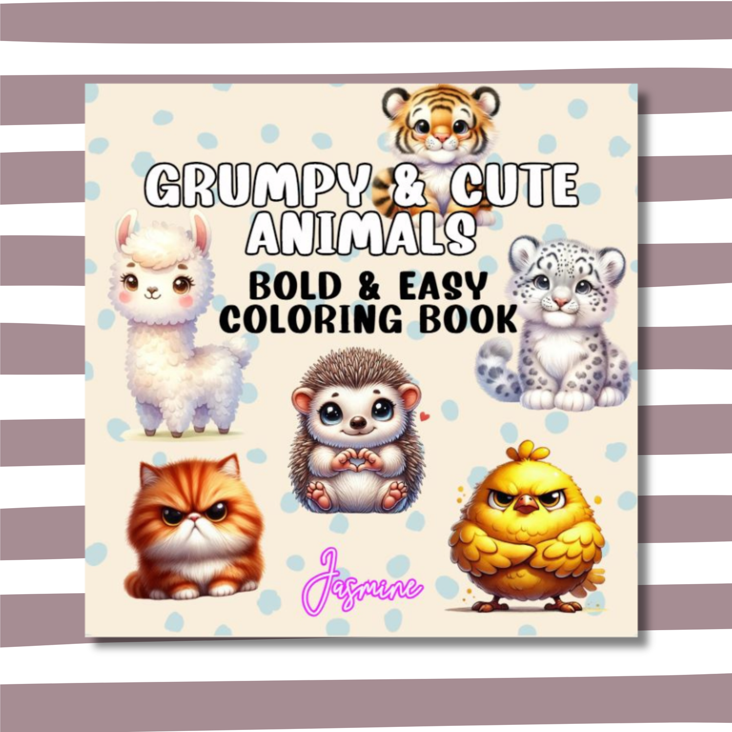 Grumpy & Cute Animals Coloring e-Book