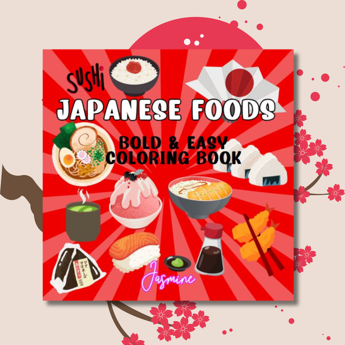 Japanese Foods Coloring e-Book