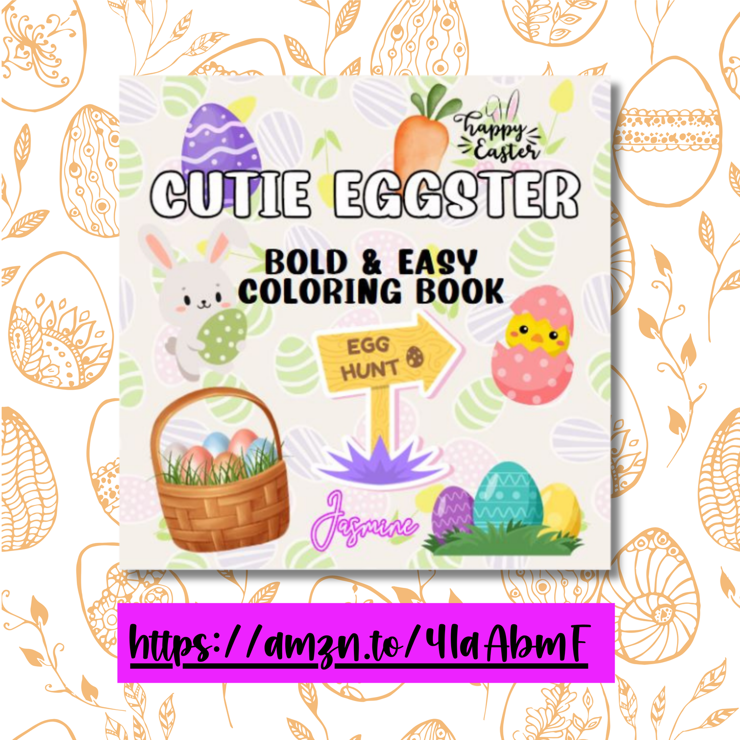 Cutie Eggster Bold and Easy Coloring Book