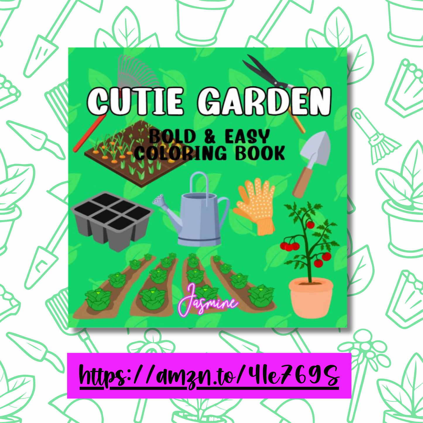 Cutie Garden Bold and Easy Coloring Book