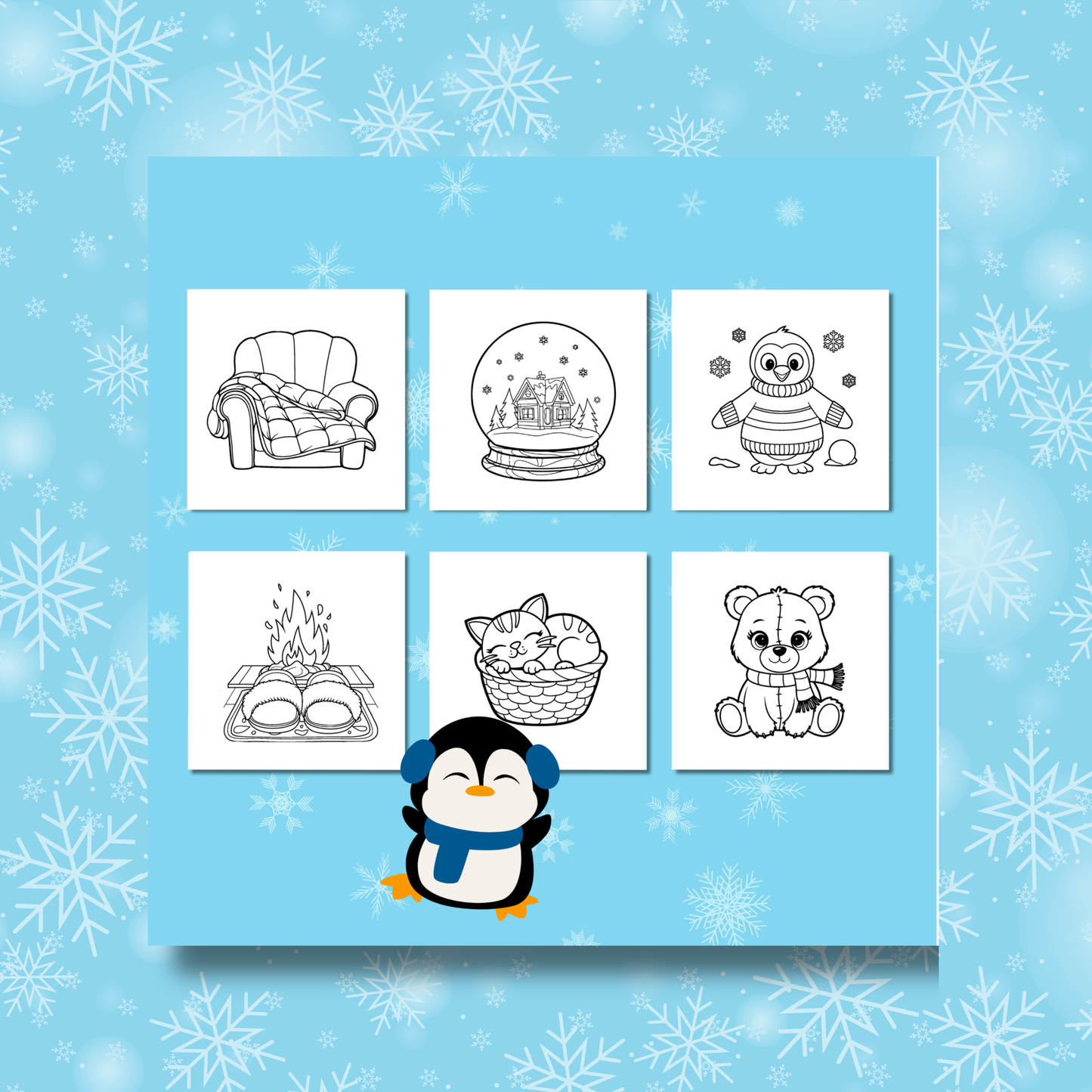 Let's it snow Coloring e-Book