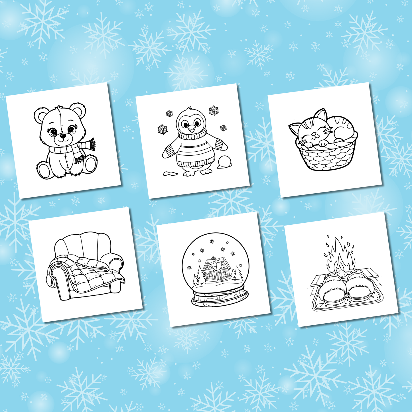 Let's it snow Coloring e-Book