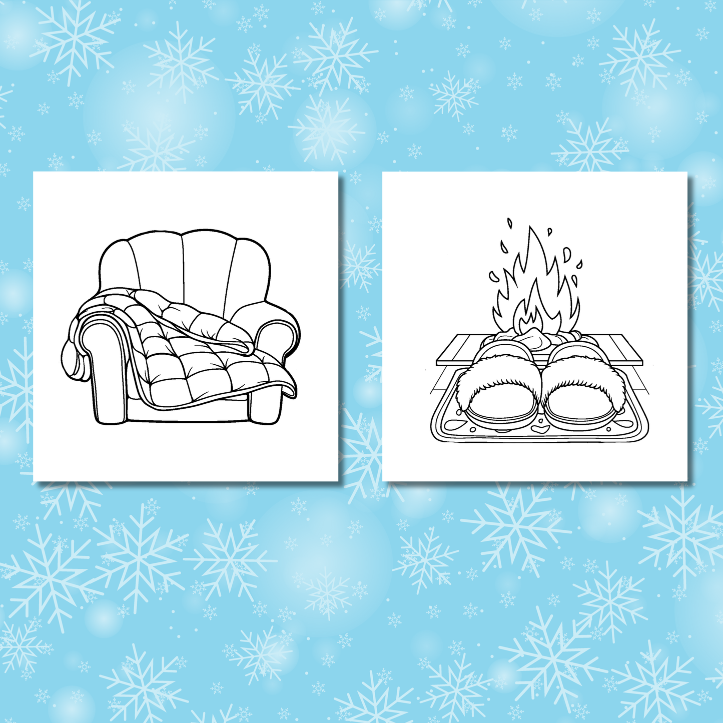 Let's it snow Coloring e-Book