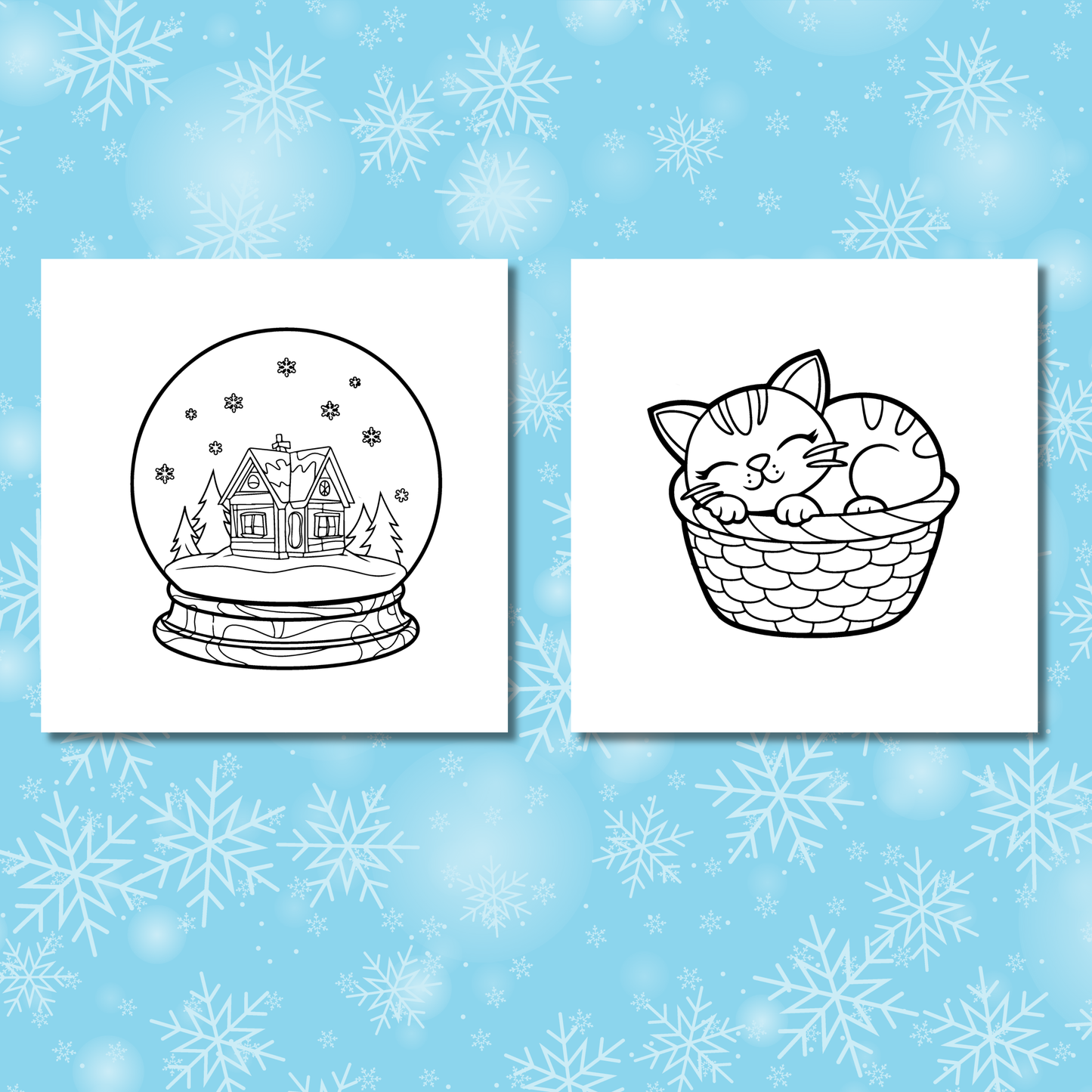 Let's it snow Coloring e-Book