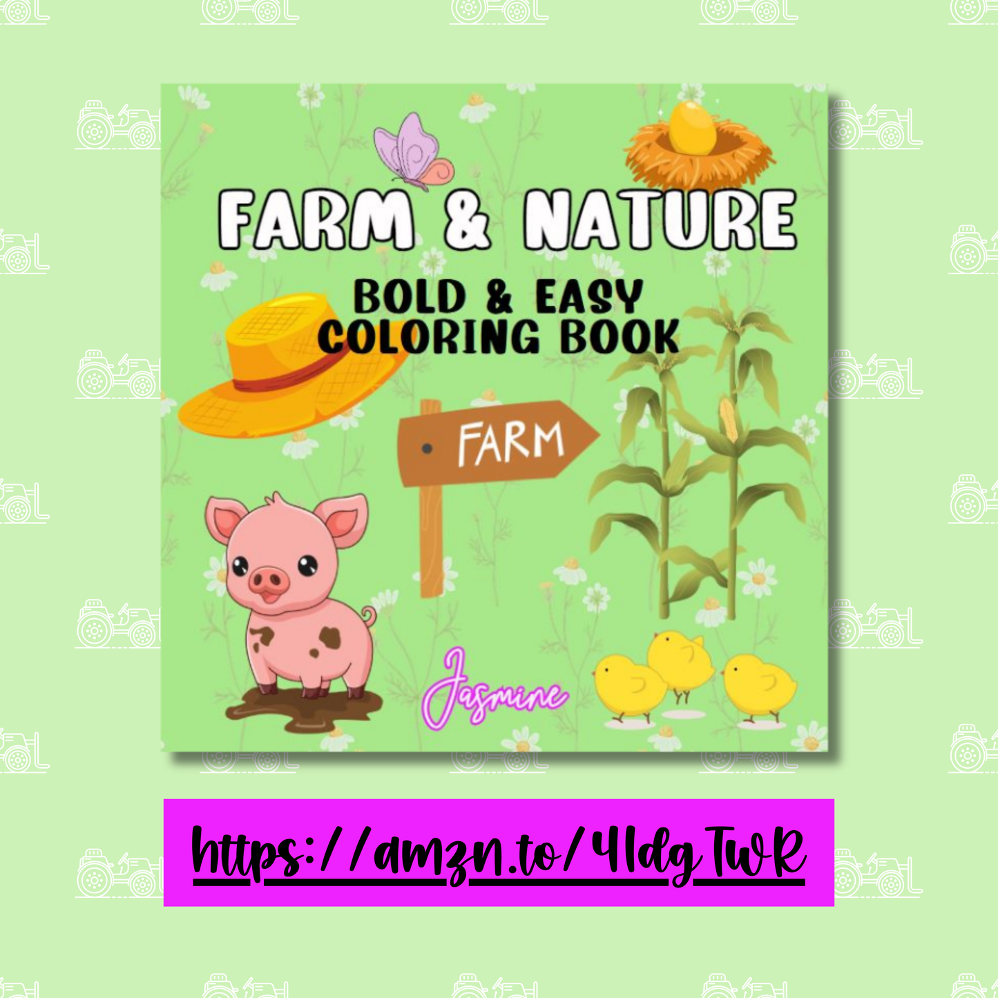 Farm & Nature Bold and Easy Coloring Book