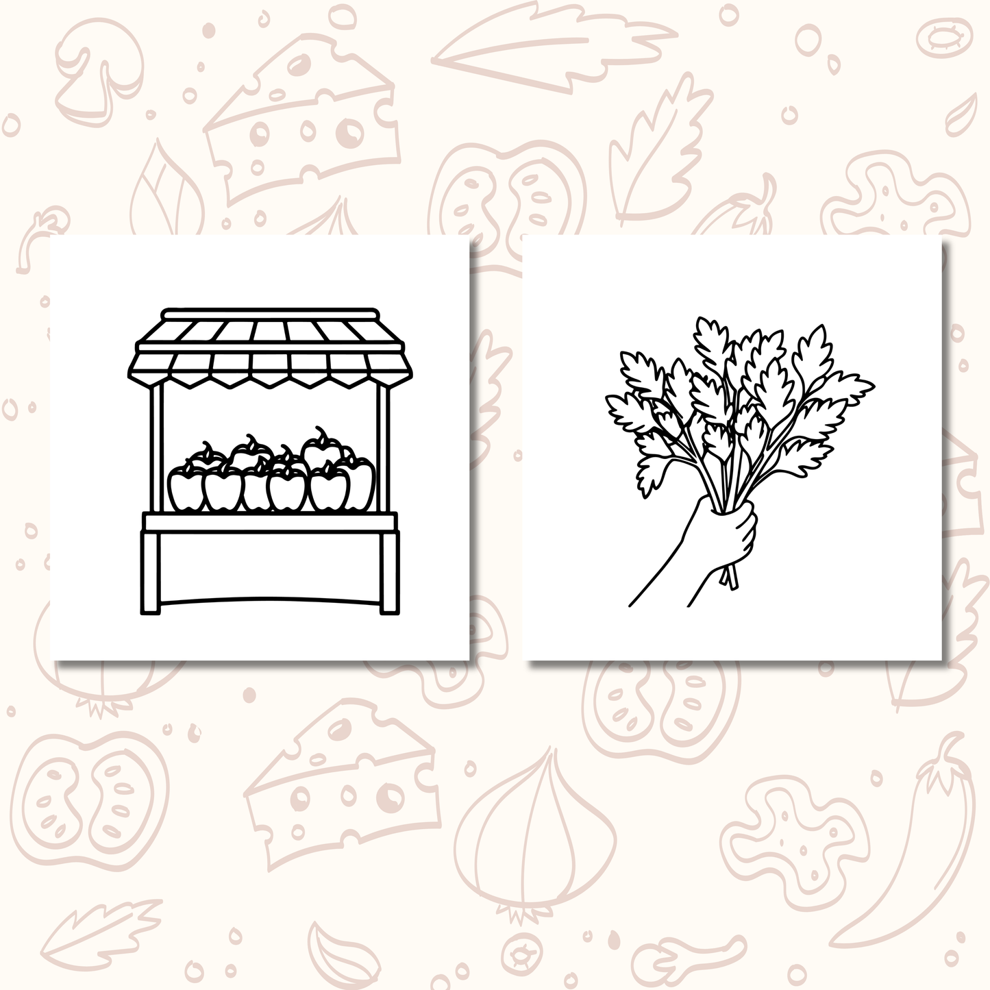 Little Market Coloring e-Book