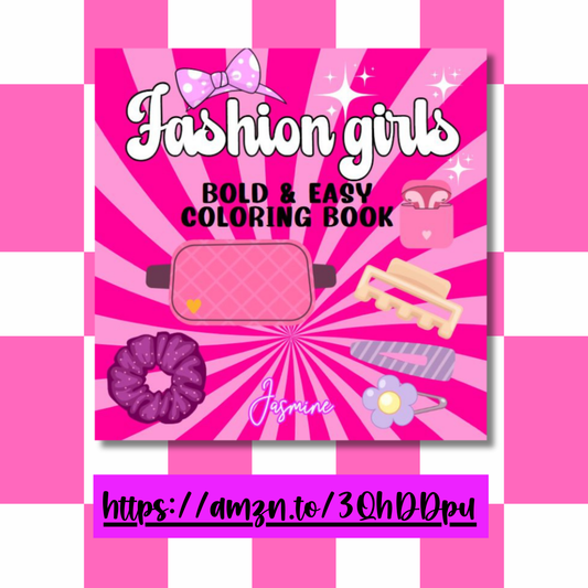 Fashion Girls Bold and Easy Coloring Book