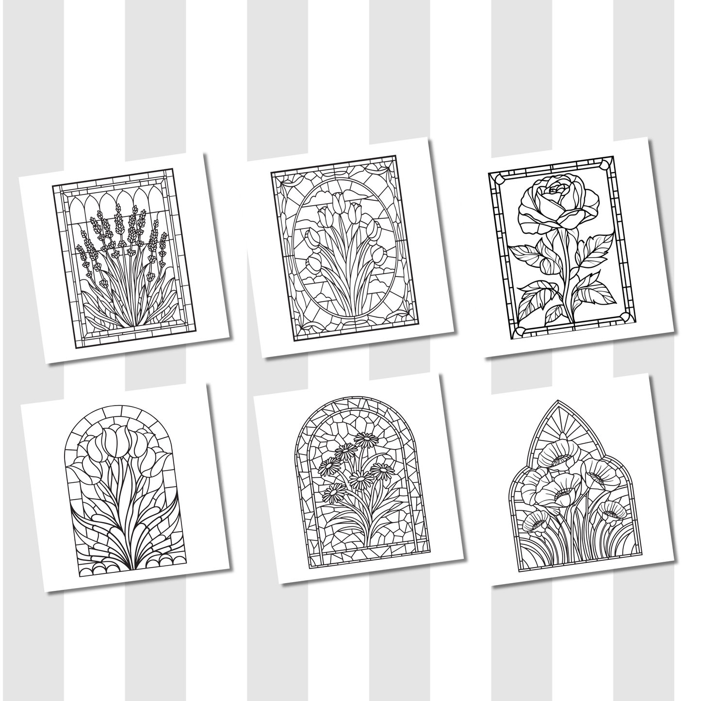 Stained Glass Coloring e-Book