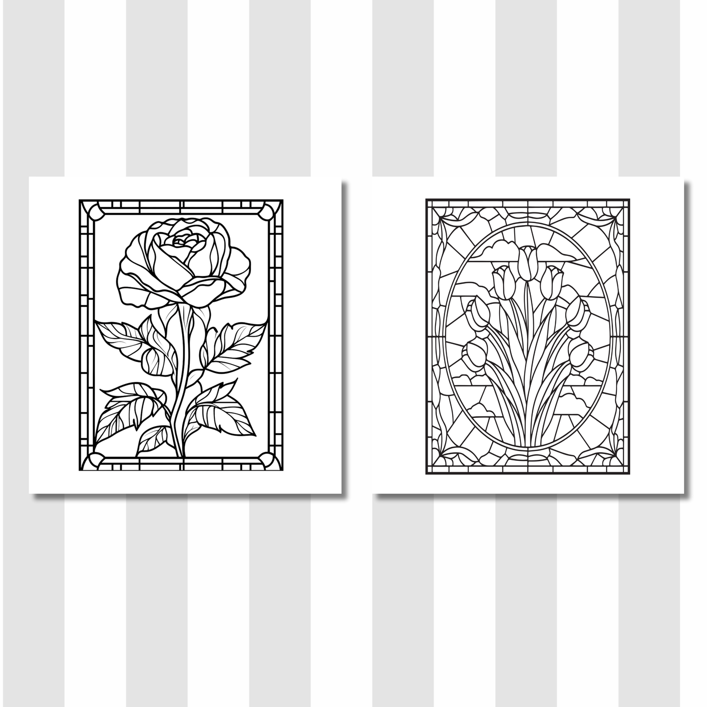 Stained Glass Coloring e-Book