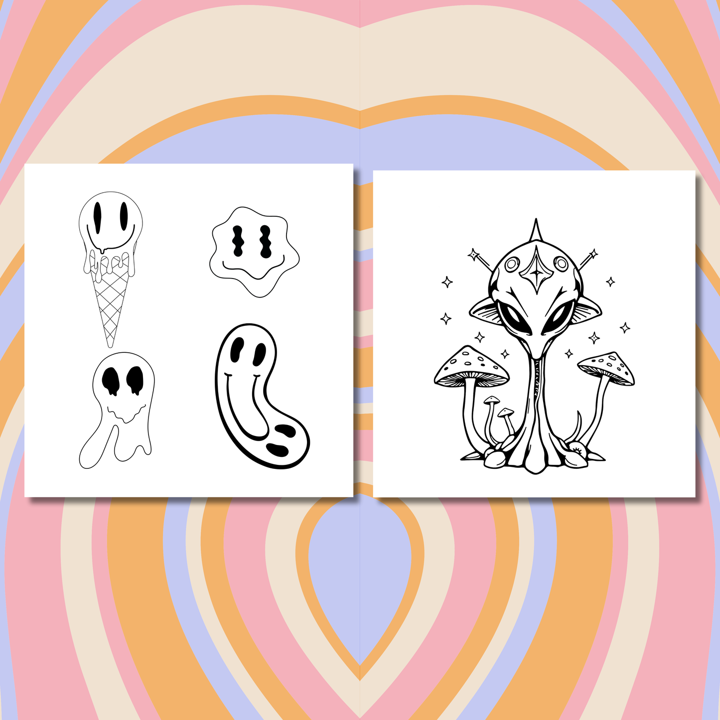 Trippy Vibes Coloring e-Book