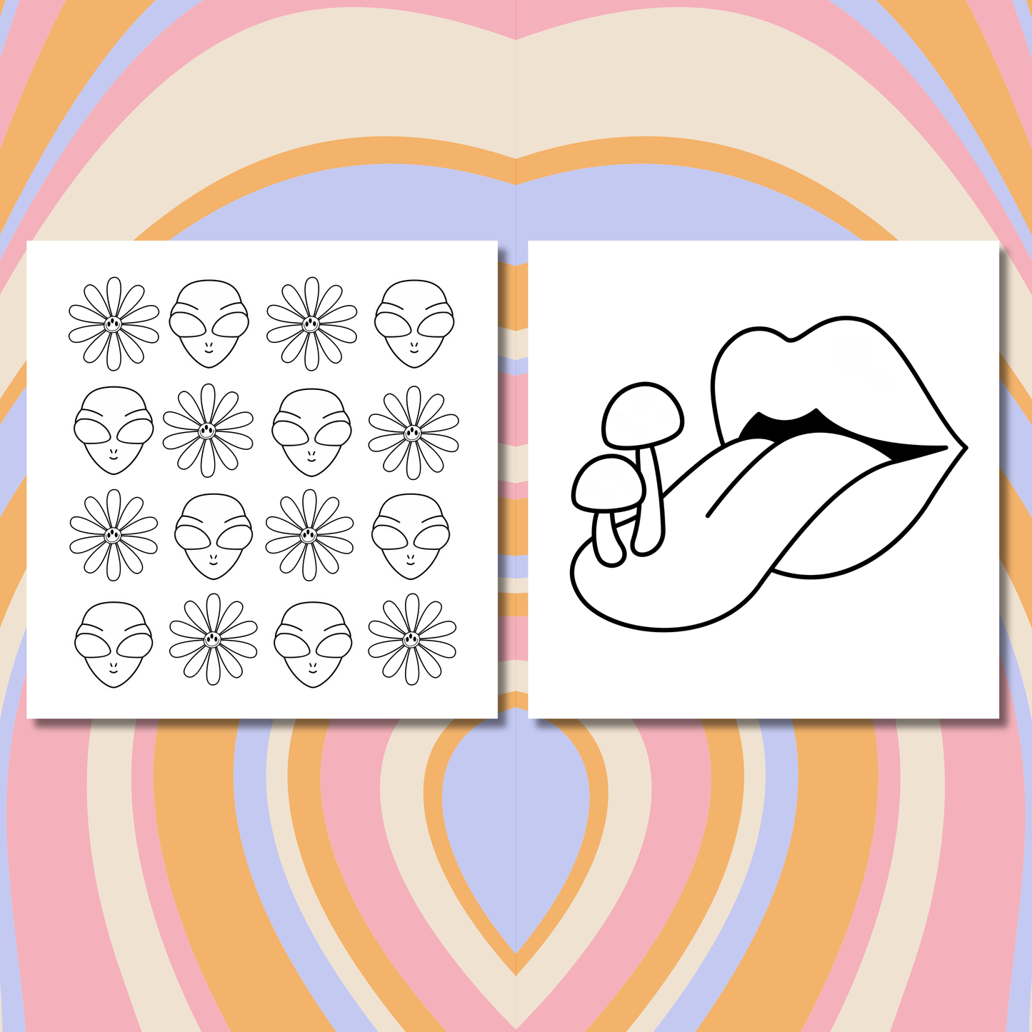 Trippy Vibes Coloring e-Book