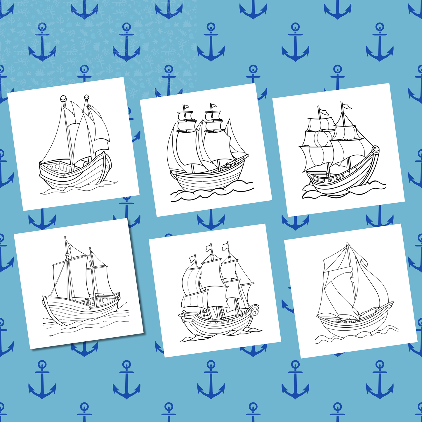 Big Boat Coloring e-Book