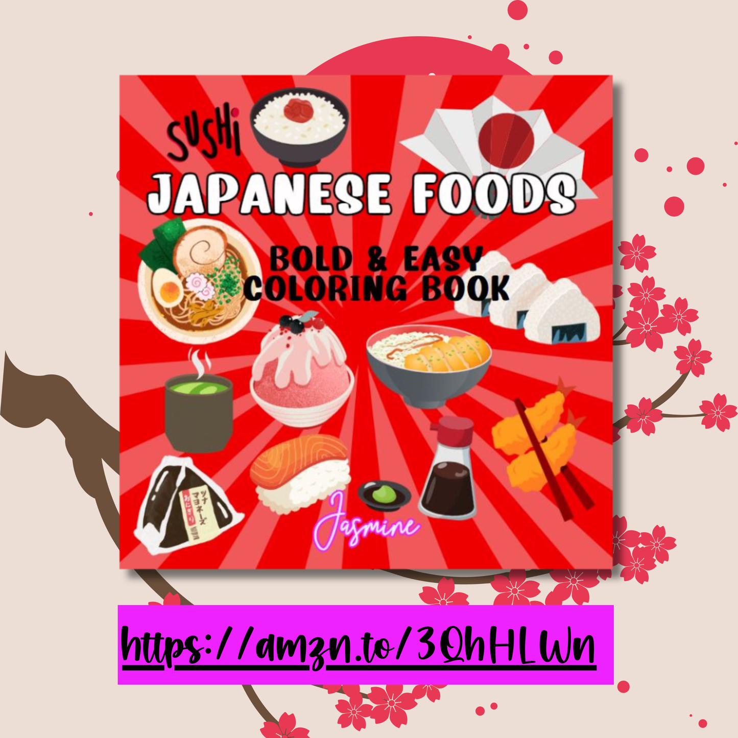 Japanese Foods Bold and Easy Coloring Book