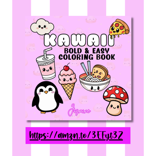 Kawaii Bold and Easy Coloring Book