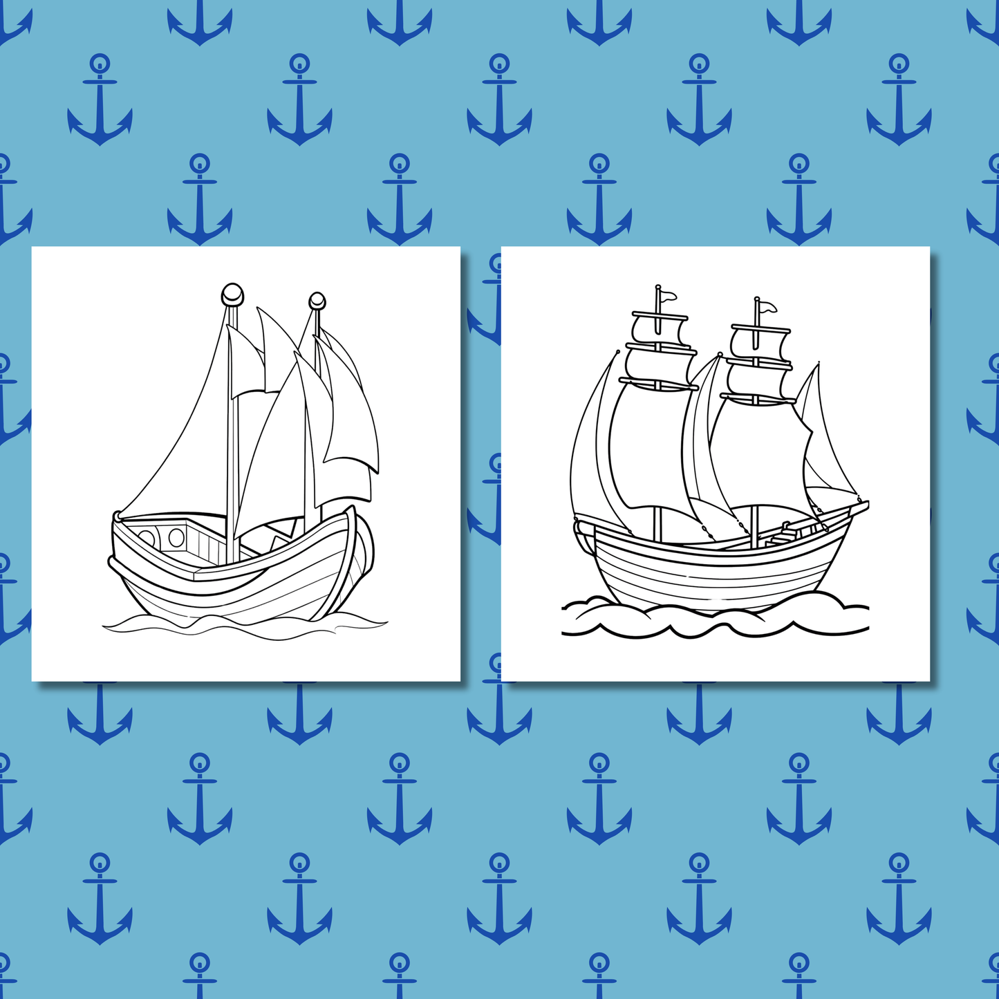 Big Boat Coloring e-Book