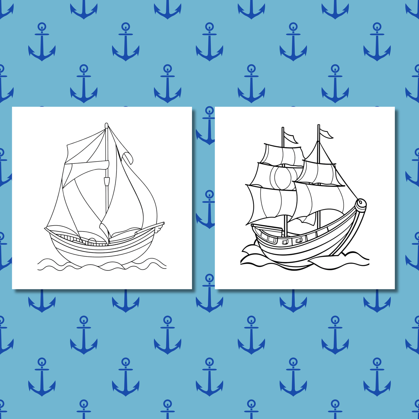 Big Boat Coloring e-Book