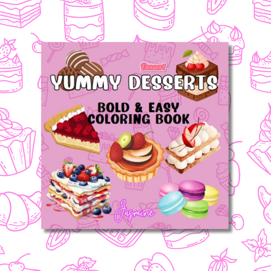 Yummy Desserts Coloring e-Book