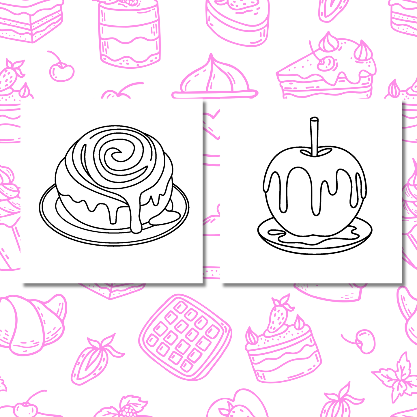 Yummy Desserts Coloring e-Book