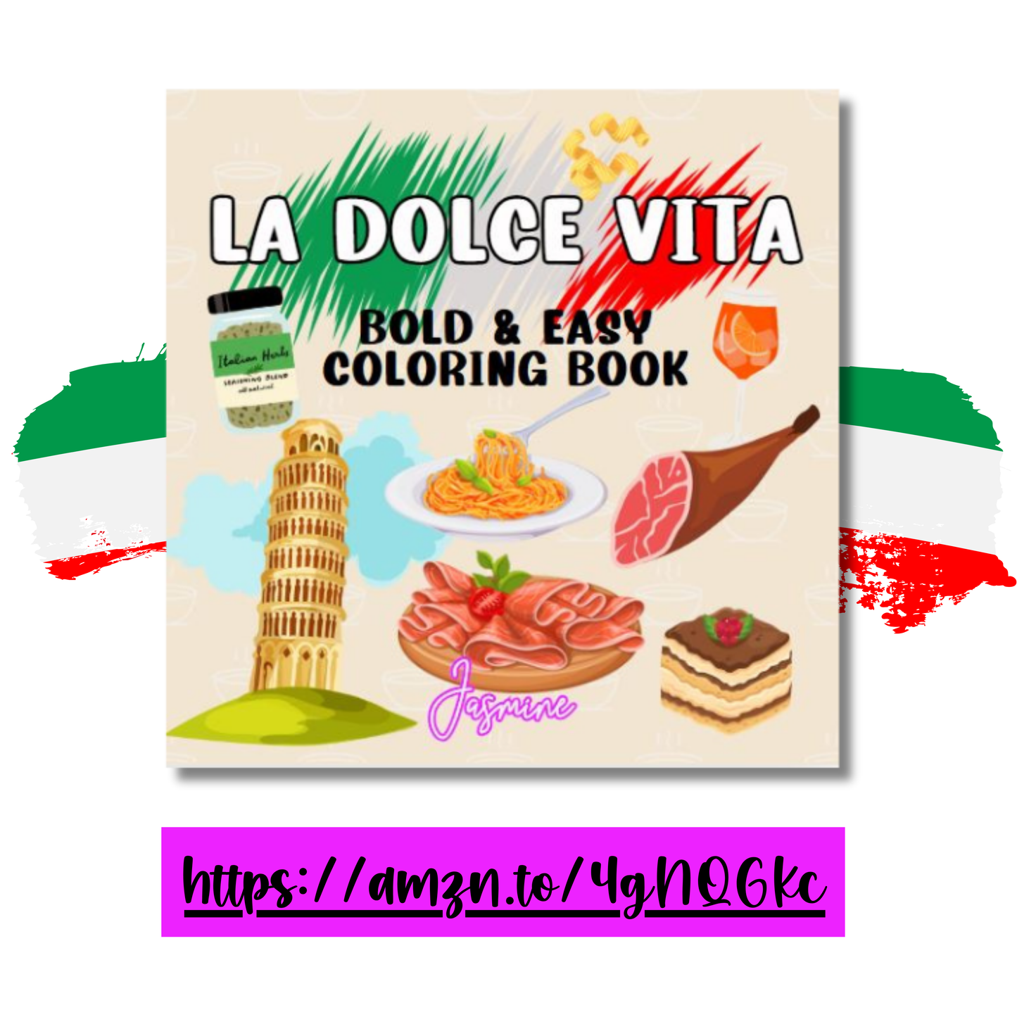 La Dolce Vita Bold and Easy Coloring Book