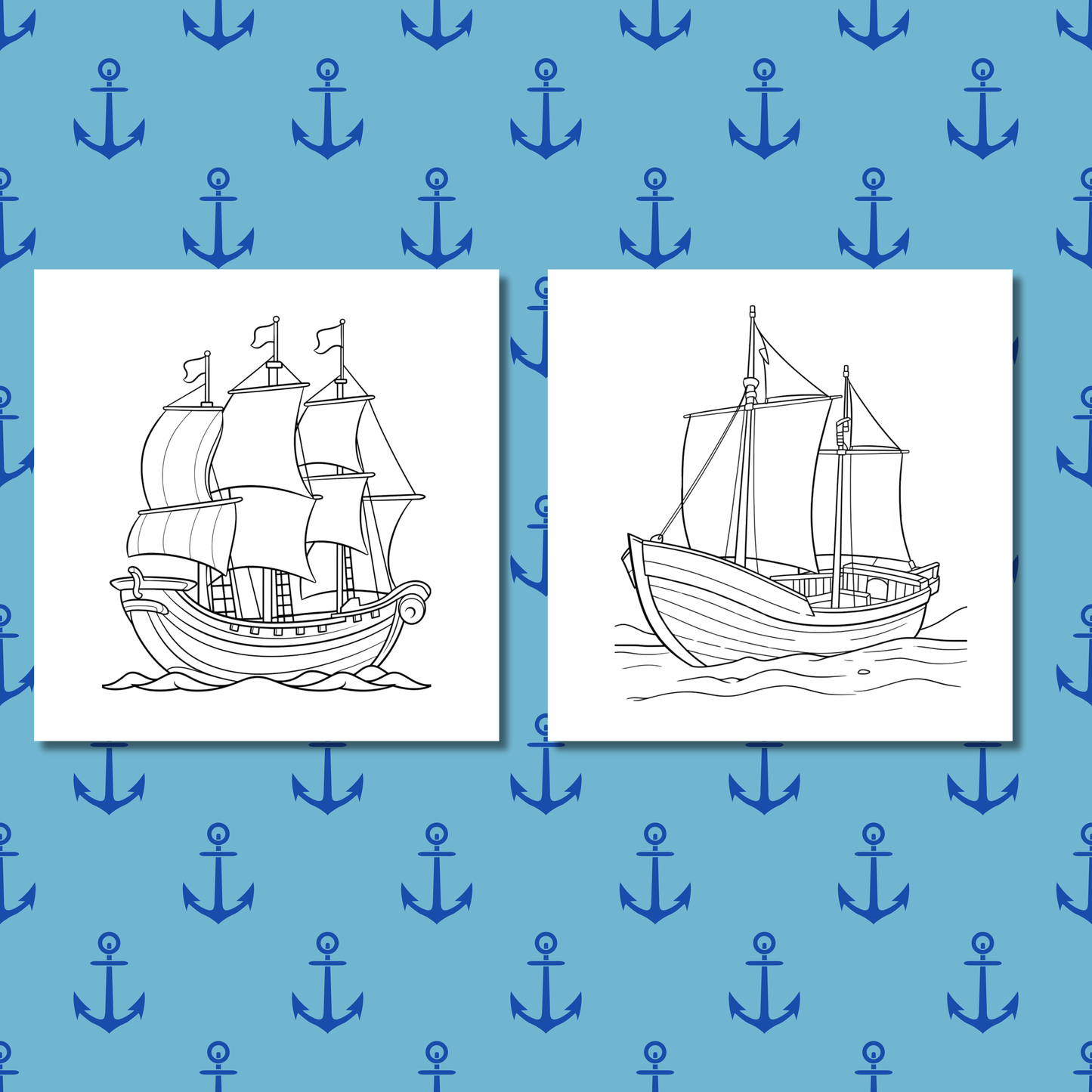 Big Boat Coloring e-Book