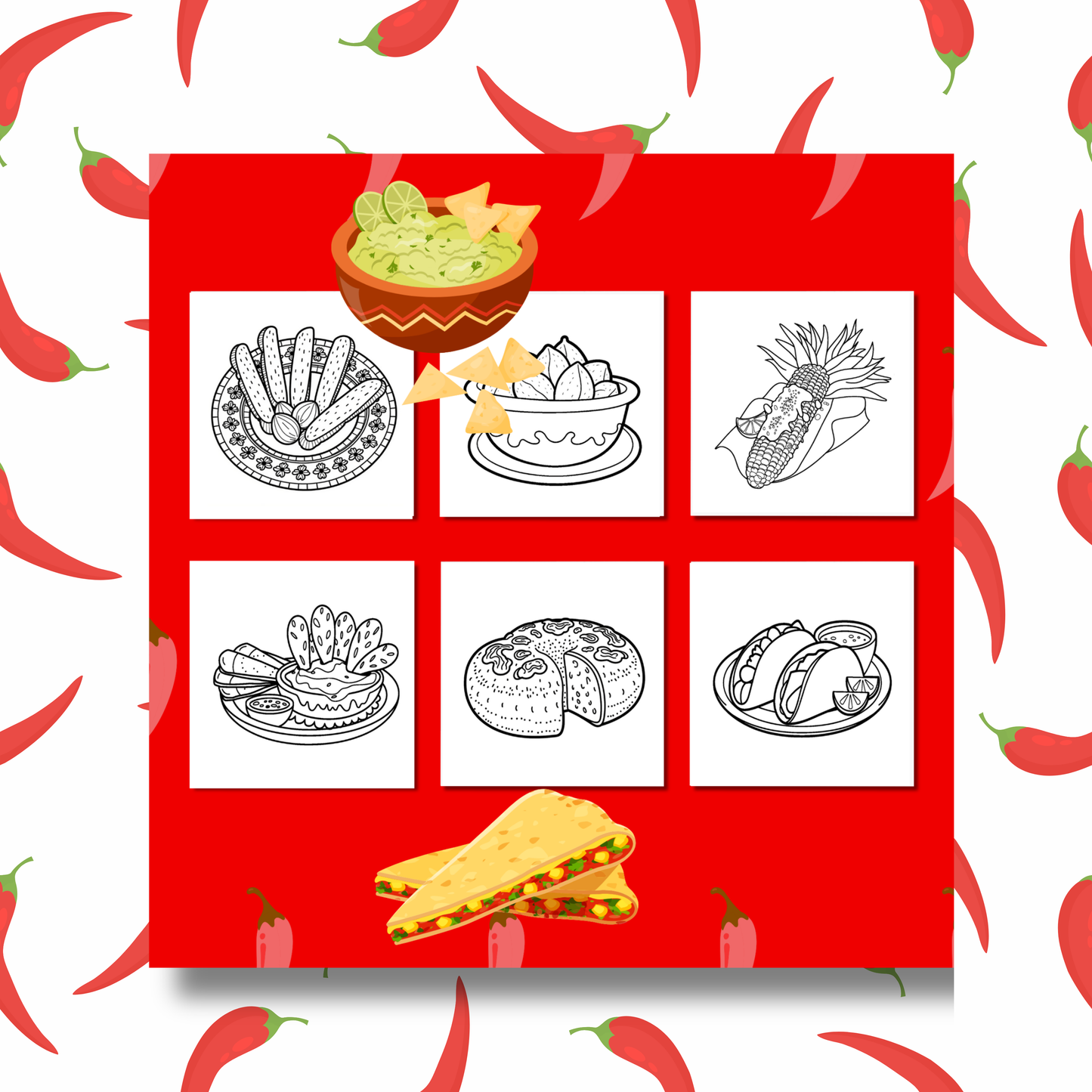 Mexican Foods Coloring e-Book