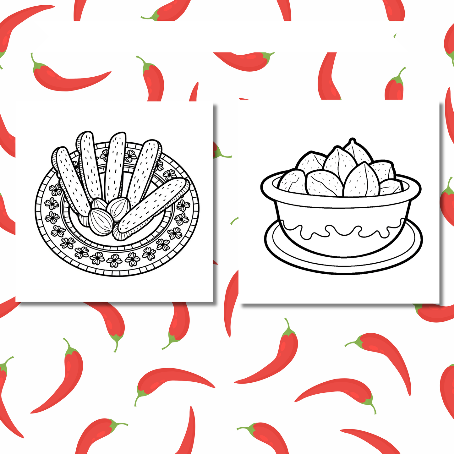 Mexican Foods Coloring e-Book