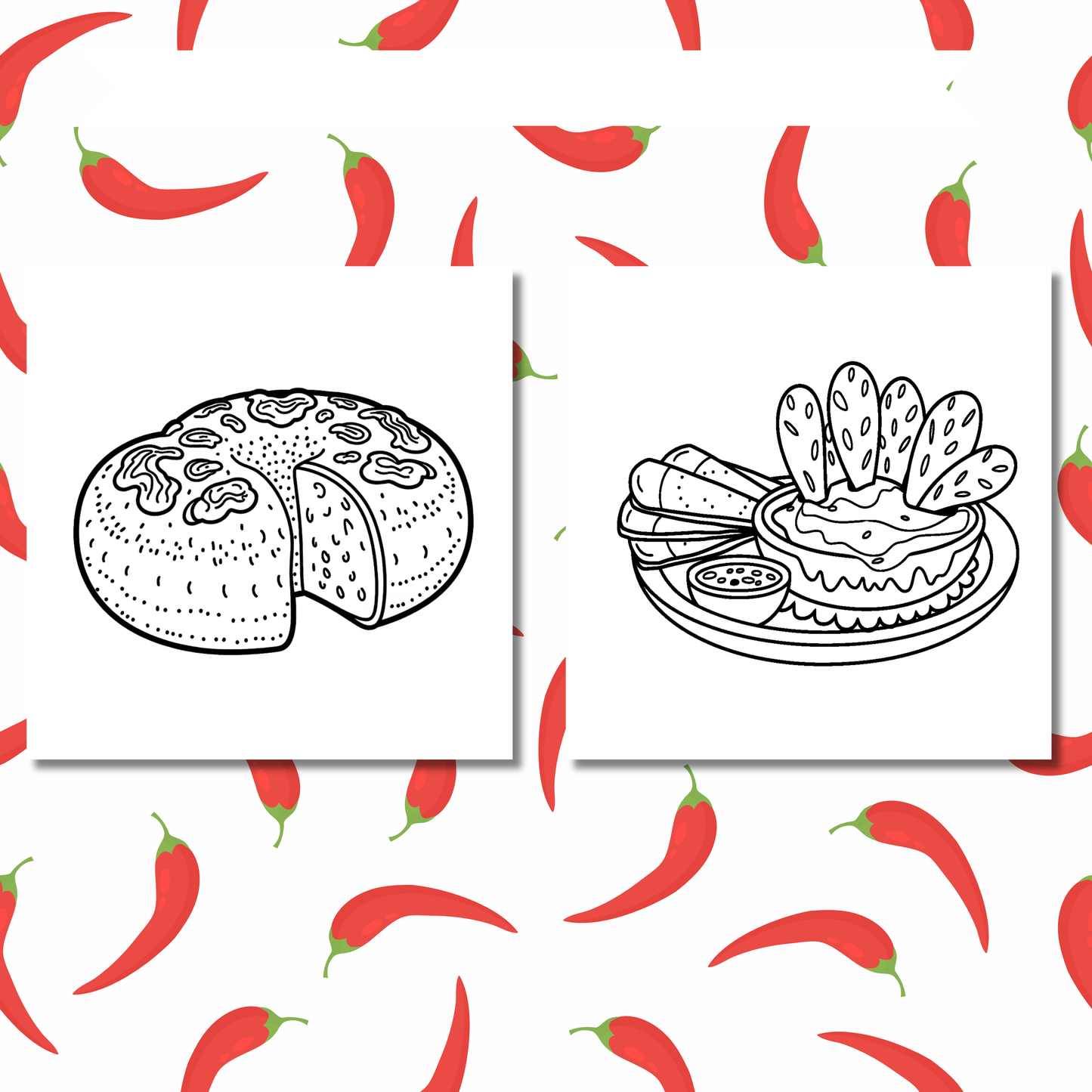 Mexican Foods Coloring e-Book