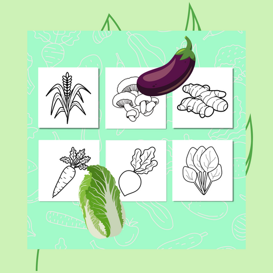 Veggies Coloring e-Book