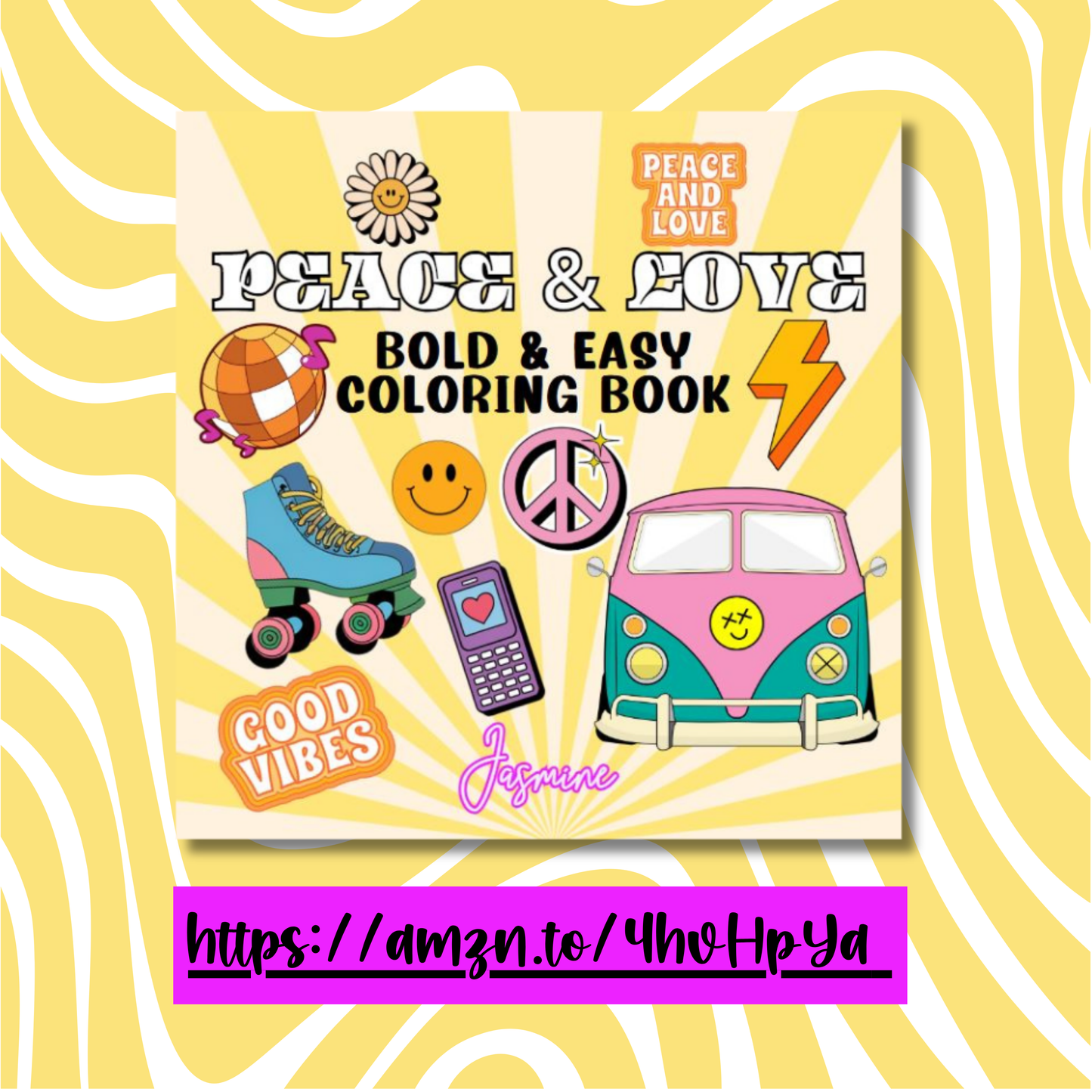 Peace & Love Bold and Easy Coloring Book