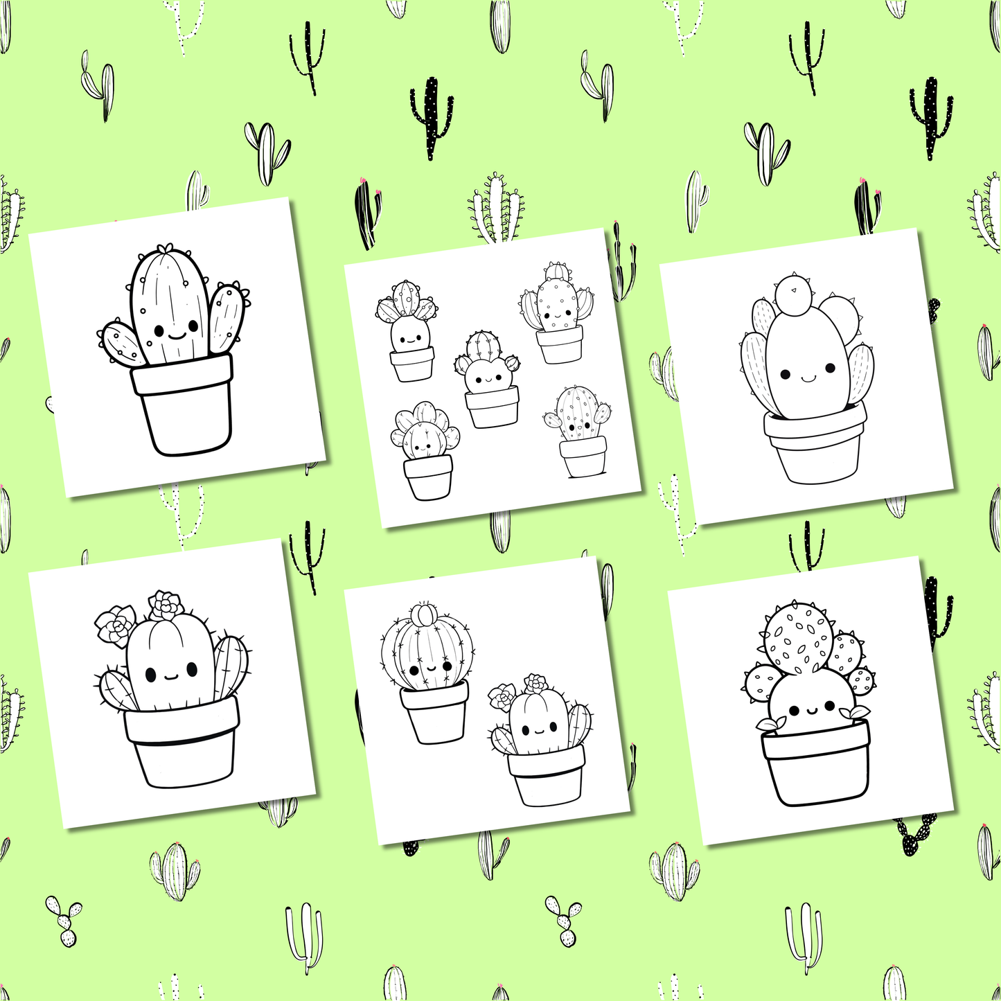 Cactus Coloring e-Book