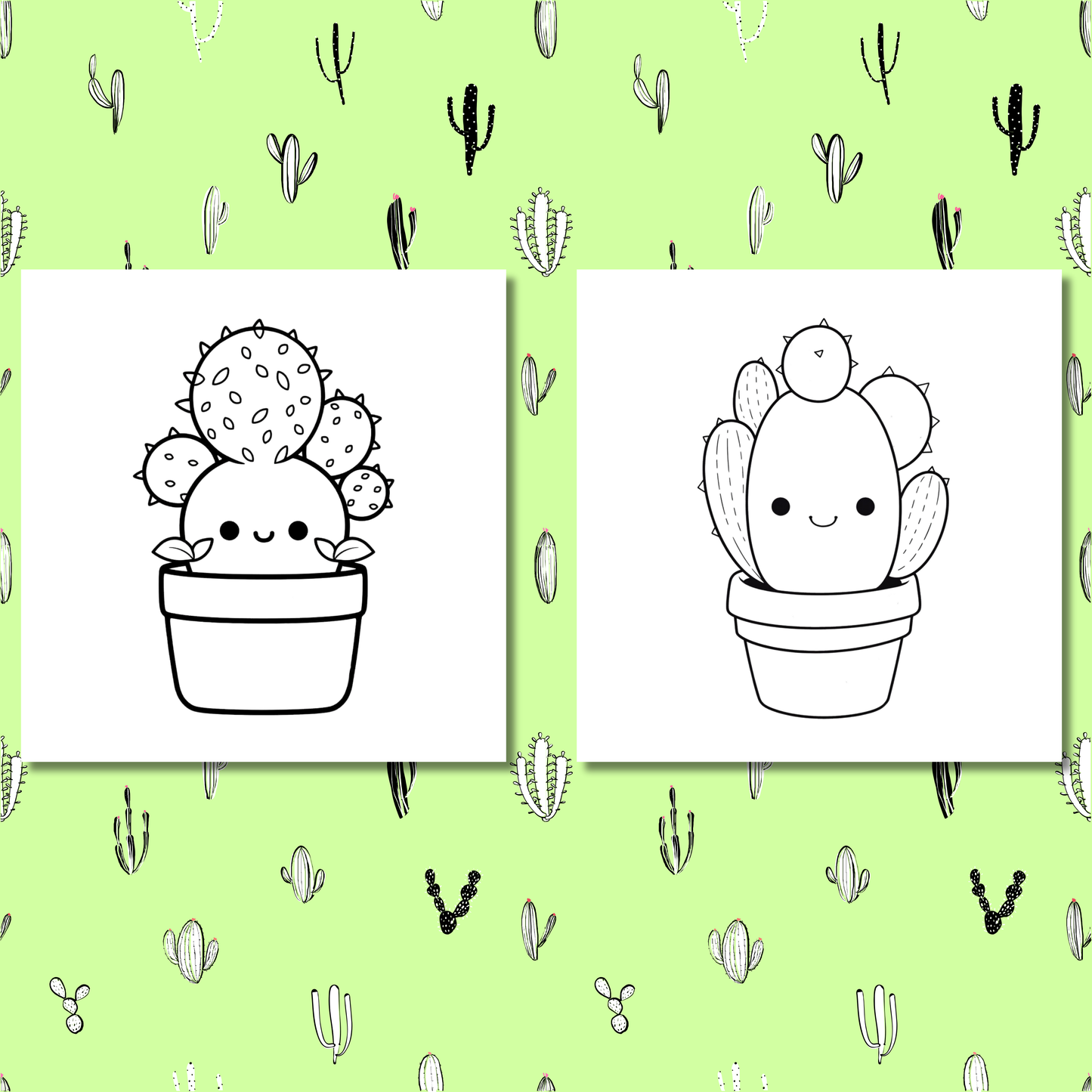 Cactus Coloring e-Book