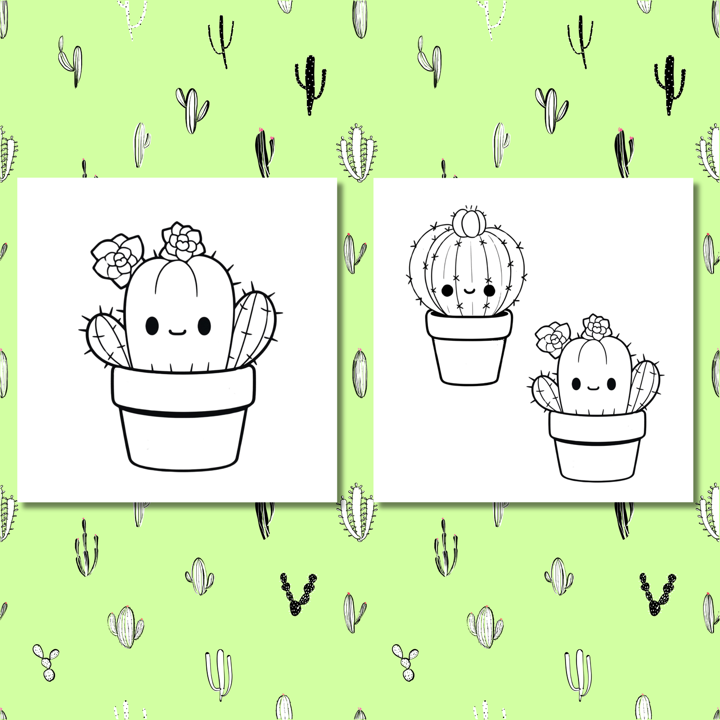 Cactus Coloring e-Book