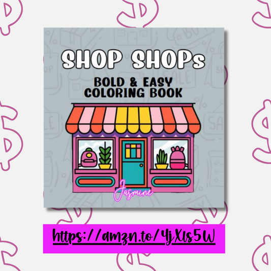 Shop Shops Bold and Easy Coloring Book