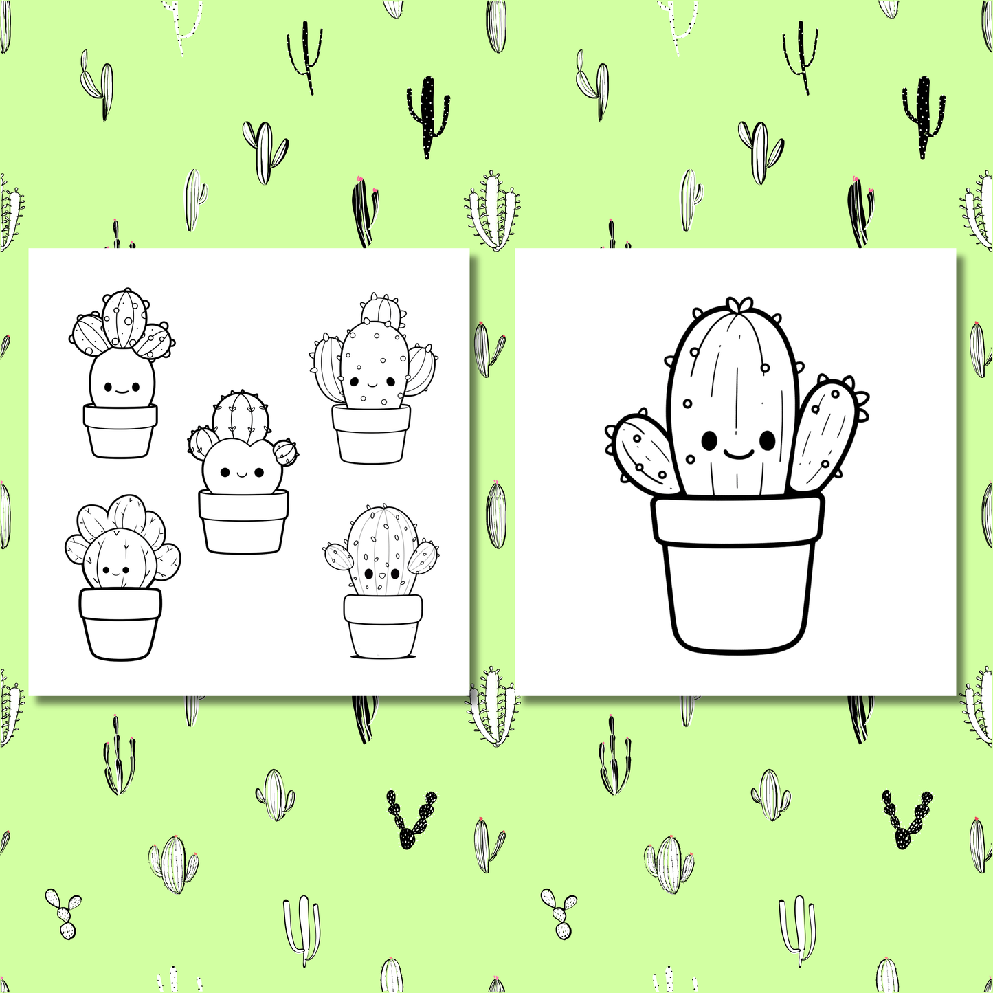 Cactus Coloring e-Book