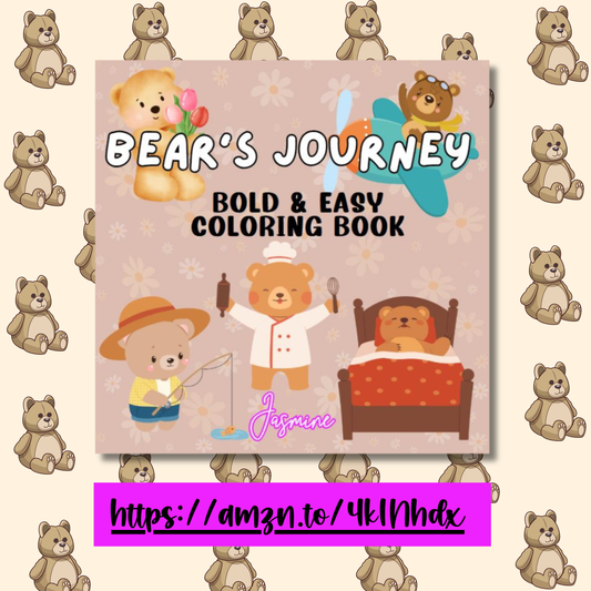 Bear's Journey Bold and Easy Coloring Book