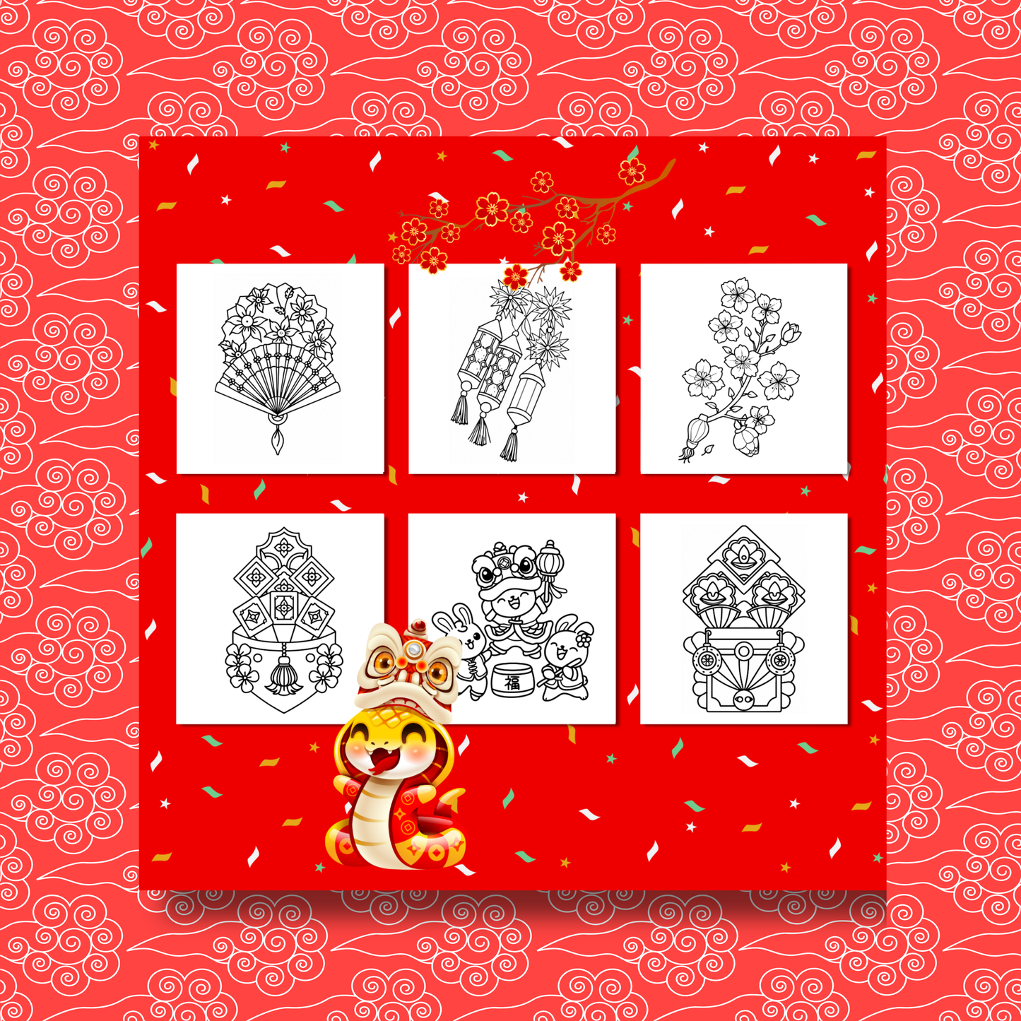 Chinese Year Coloring e-Book