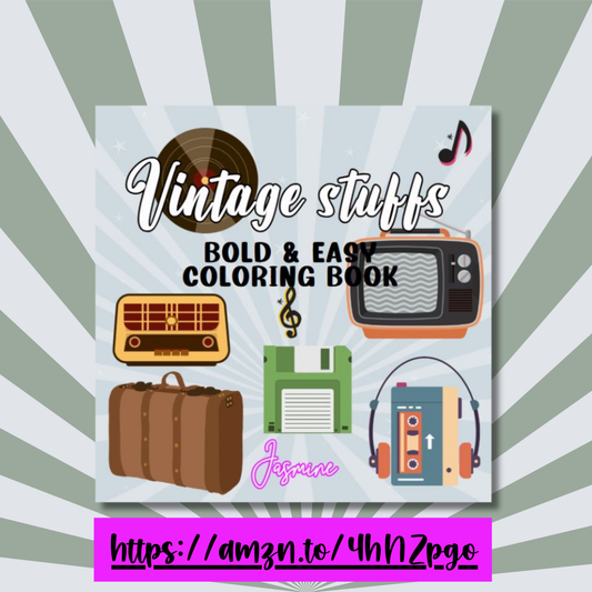 Vintage Stuffs Bold and Easy Coloring Book