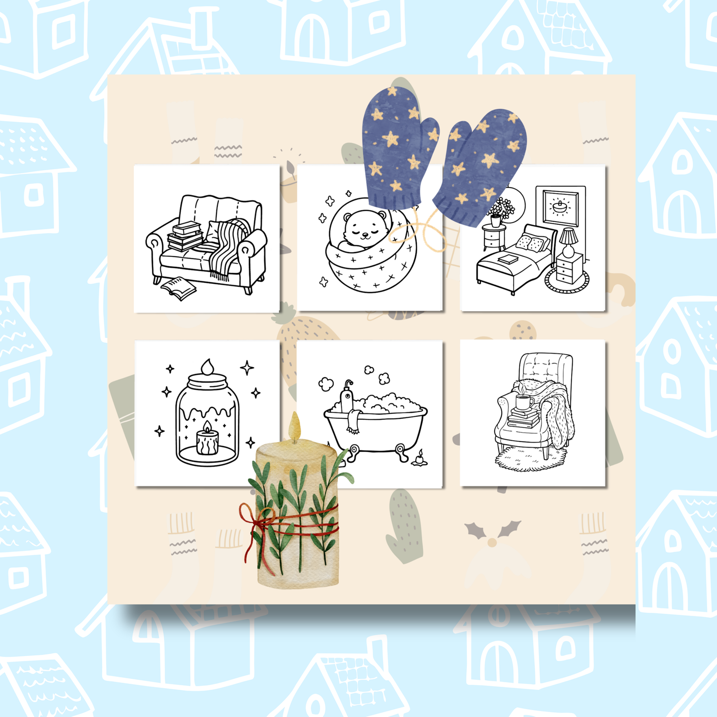 Coo-Cozy Interior Coloring e-Book