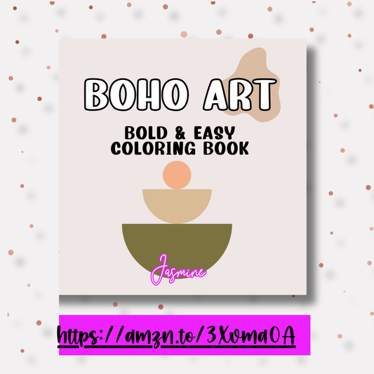 Boho Art Bold and Easy Coloring Book