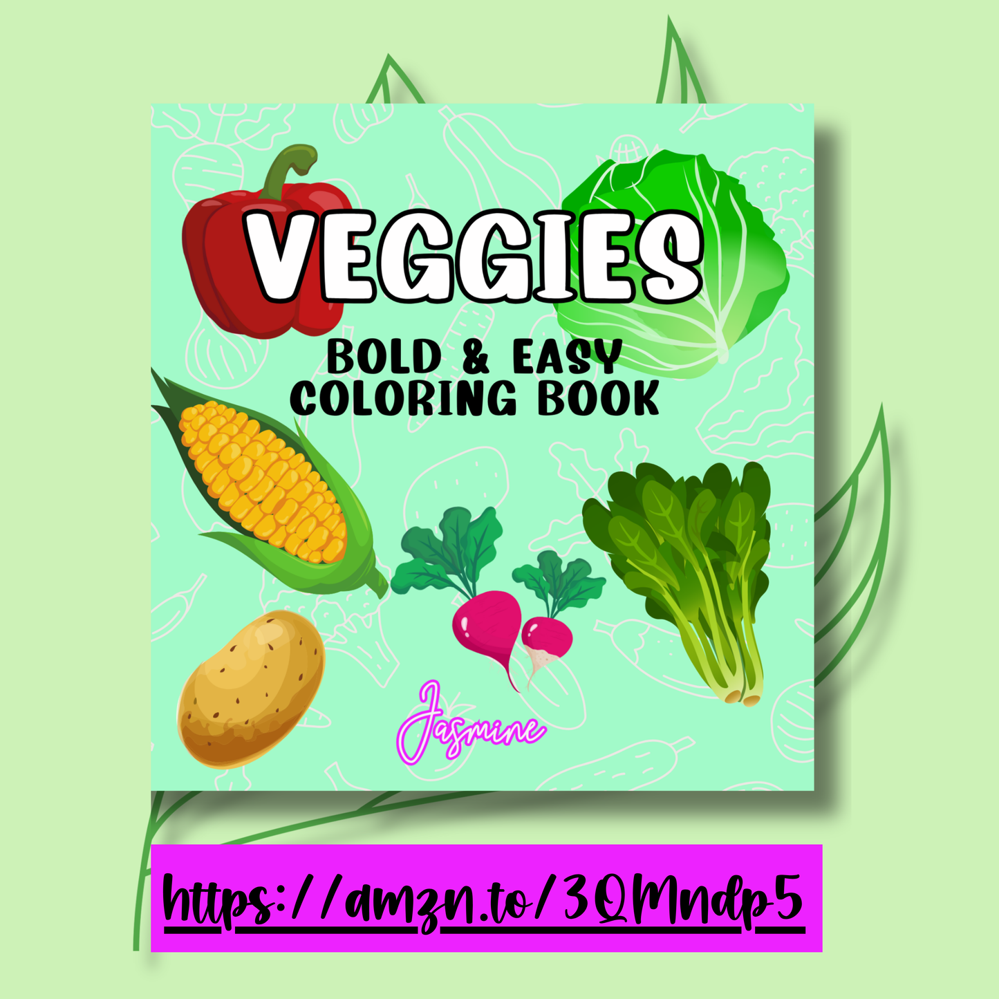 Veggies Bold and Easy Coloring Book