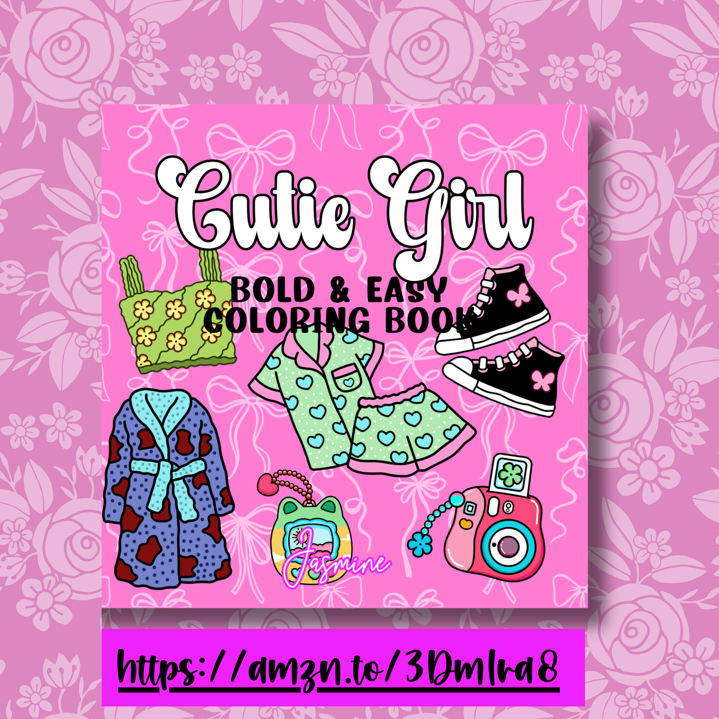 Cutie Girl Bold and Easy Coloring Book