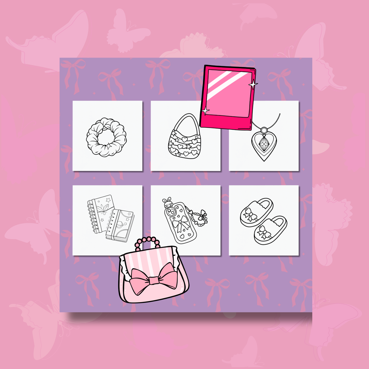 Cozy Girly Stuffs Coloring e-Book